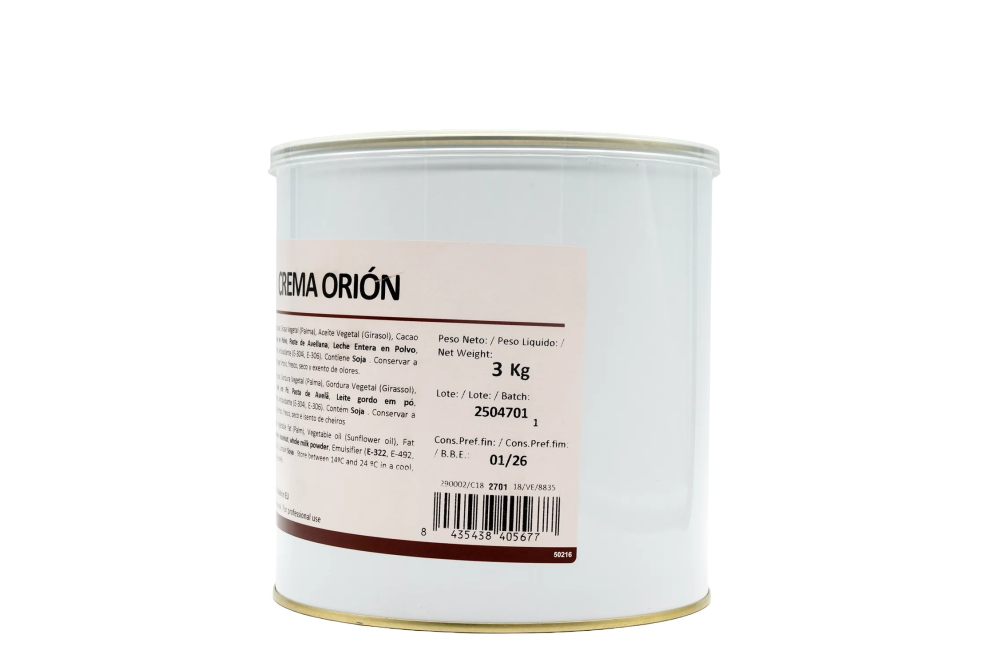 Crema de chocolate para untar - 3 kg