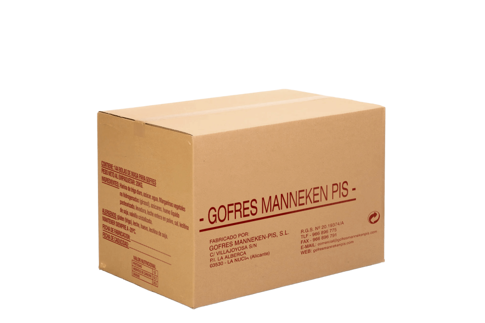 Caja de 144 masas de gofres manneken-pis congeladas