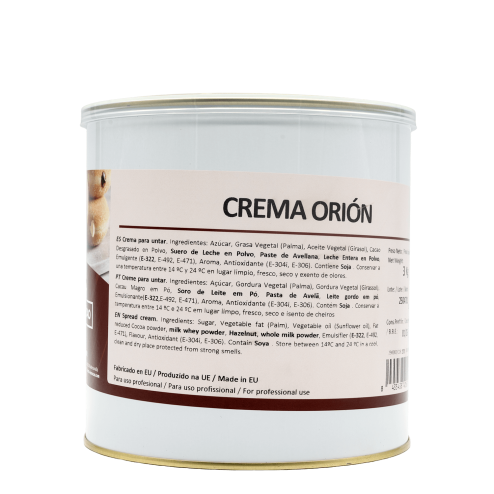 Crema de cacao y avellanas - 3 kg
