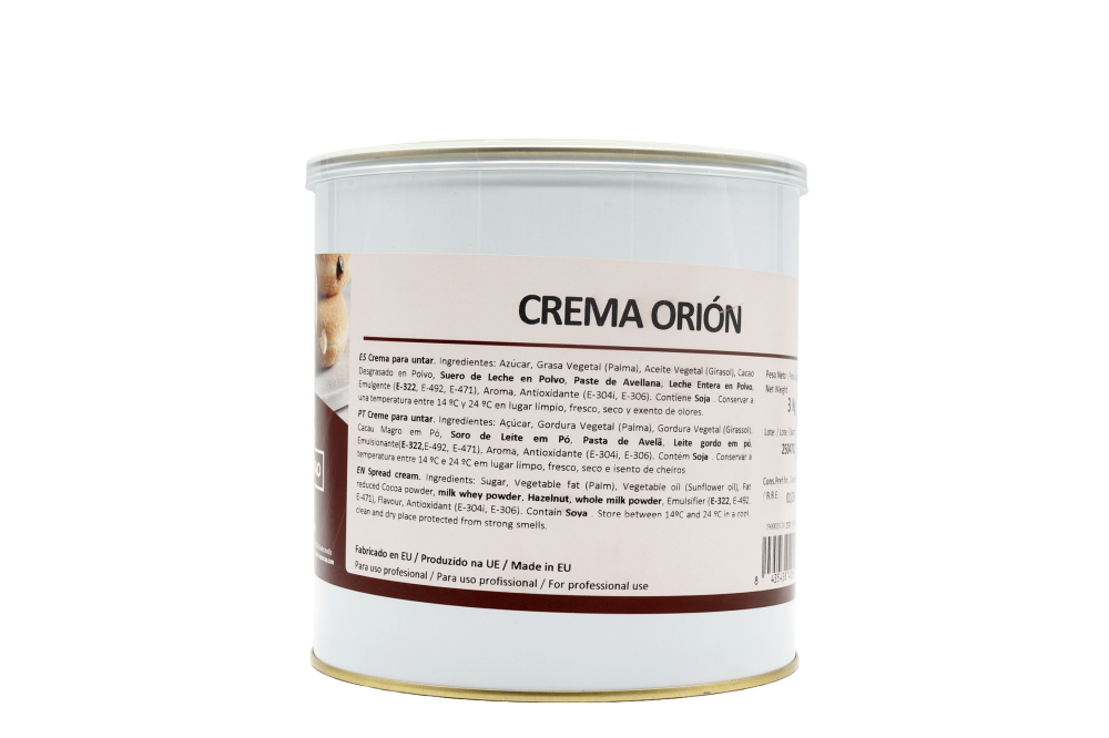 Crema de cacao y avellanas - 3 kg
