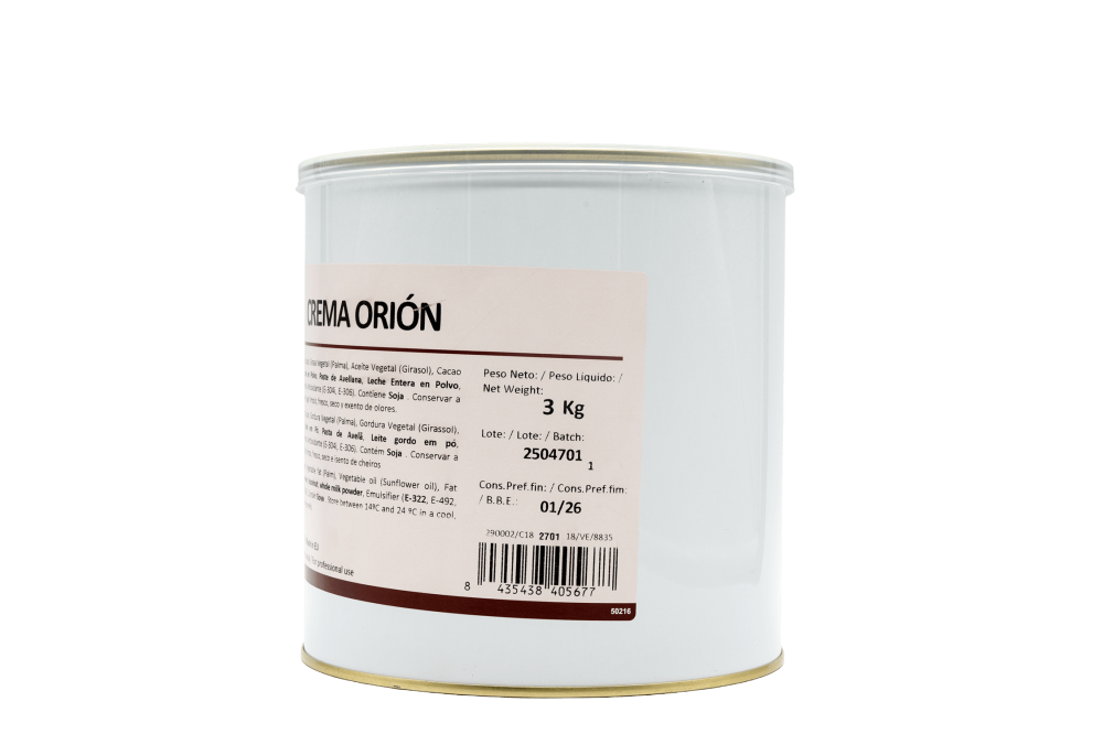 Crema de cacao y avellanas - 3 kg