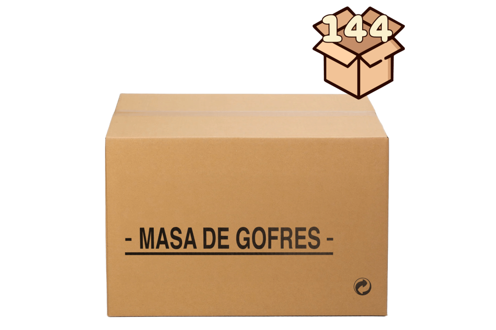 Caixa de 144 massas de waffles S/M congeladas