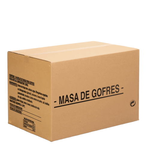 Caja de 144 masas de gofre congeladas para negocios – Formato profesio