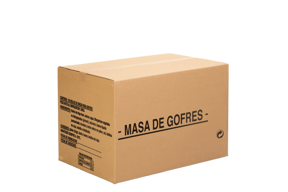 Caja de 144 masas de gofres S/M congeladas