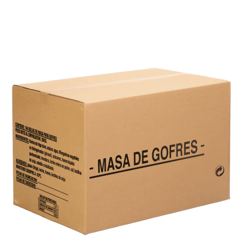 Caixa de 144 massas de waffles S/M congeladas