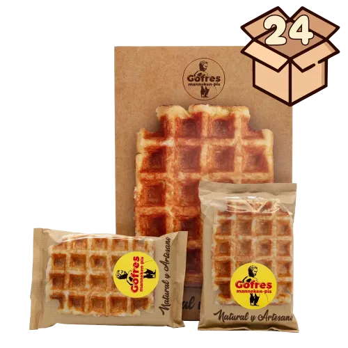 Caixa de 24 Gofres Manneken-Pis frescos