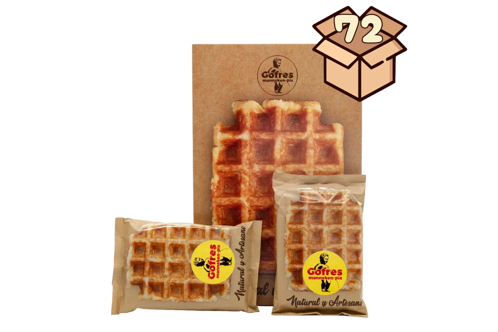 Caixa de 72 Gofres Manneken-Pis frescos